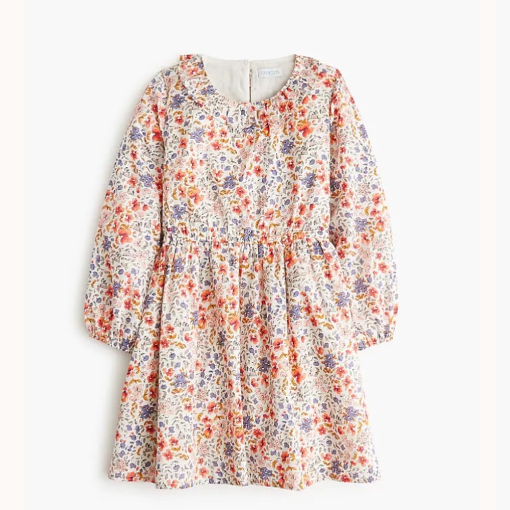 J Crew Factory Girls' floral ruffleneck dress size 12